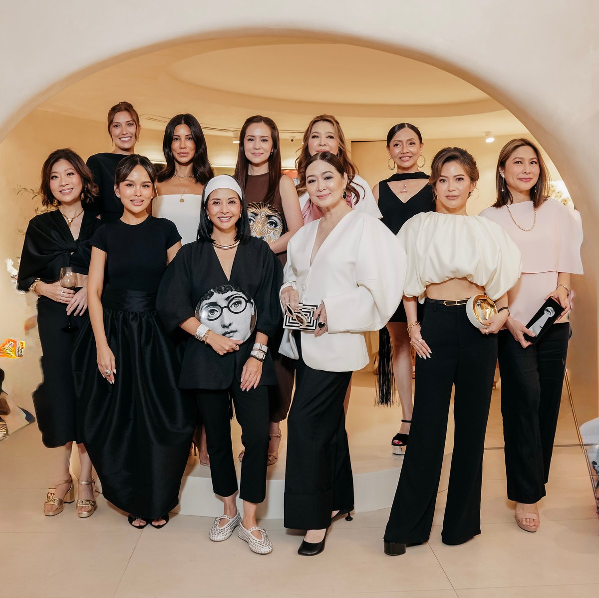 MUSES of Opulence collection: Salome Uy, Andrea Tetangco, Cat Arambulo, Linda Ley, Maru Go, Atty Karen Jimeno, Rachel Peters, Tricia Centenera, IDr. Grace Tan, Ruby Chua and Pinky Tobiano.