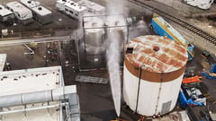 Chemical tank heating up, explosion warned