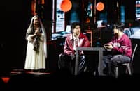 A dramatic confrontation unfolds onstage in 'Hook Up.'