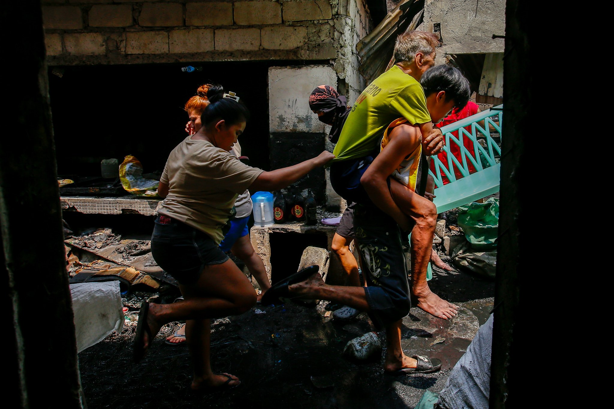 Scenes from Parola Compound fire aftermath