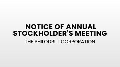 The Philodrill Corporation: Notice of Annual Stockholder's Meeting