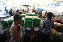 Local and imported rice at BIA