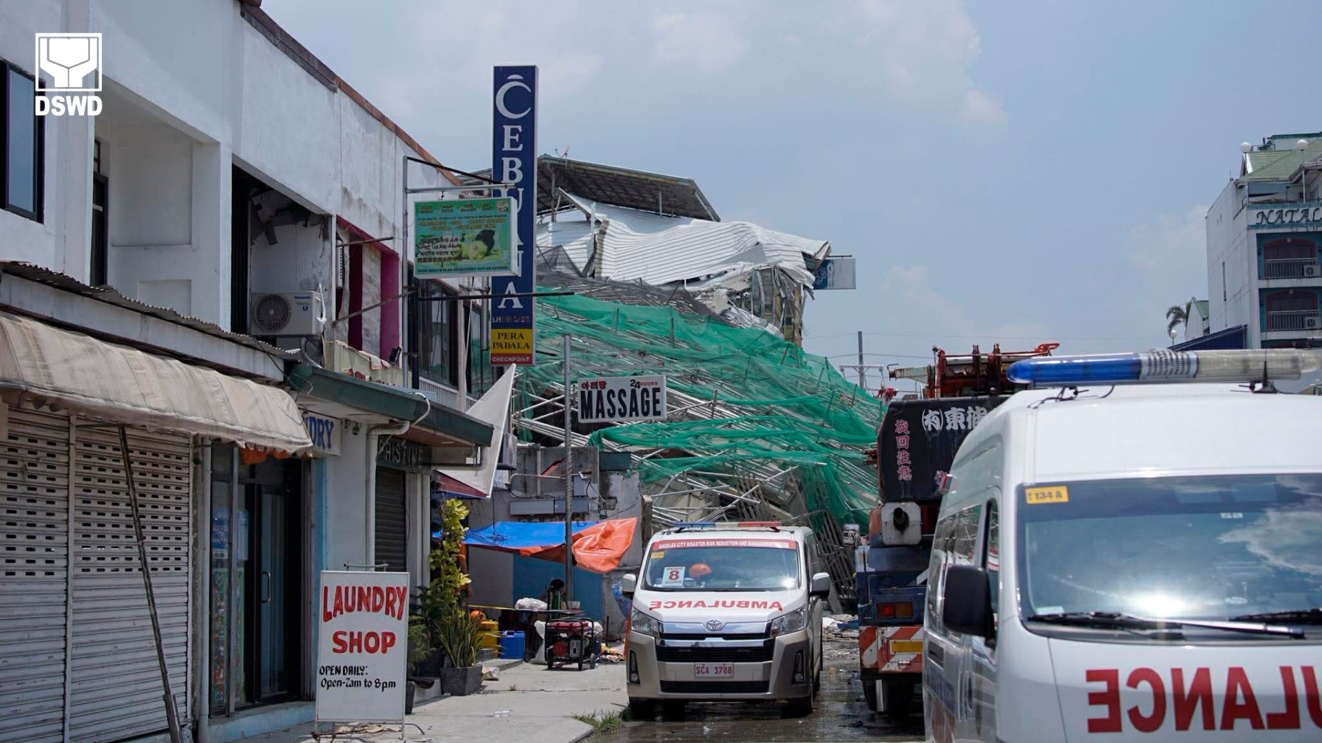 DSWD extends aid to victims of Pampanga building collapse