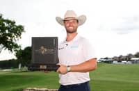 WYNDHAM Clark celebrates after closing with a sizzling 11-under par 60 to win his first title in two years in the CJ Cup Byron Nelson tournament in Houston on Sunday.