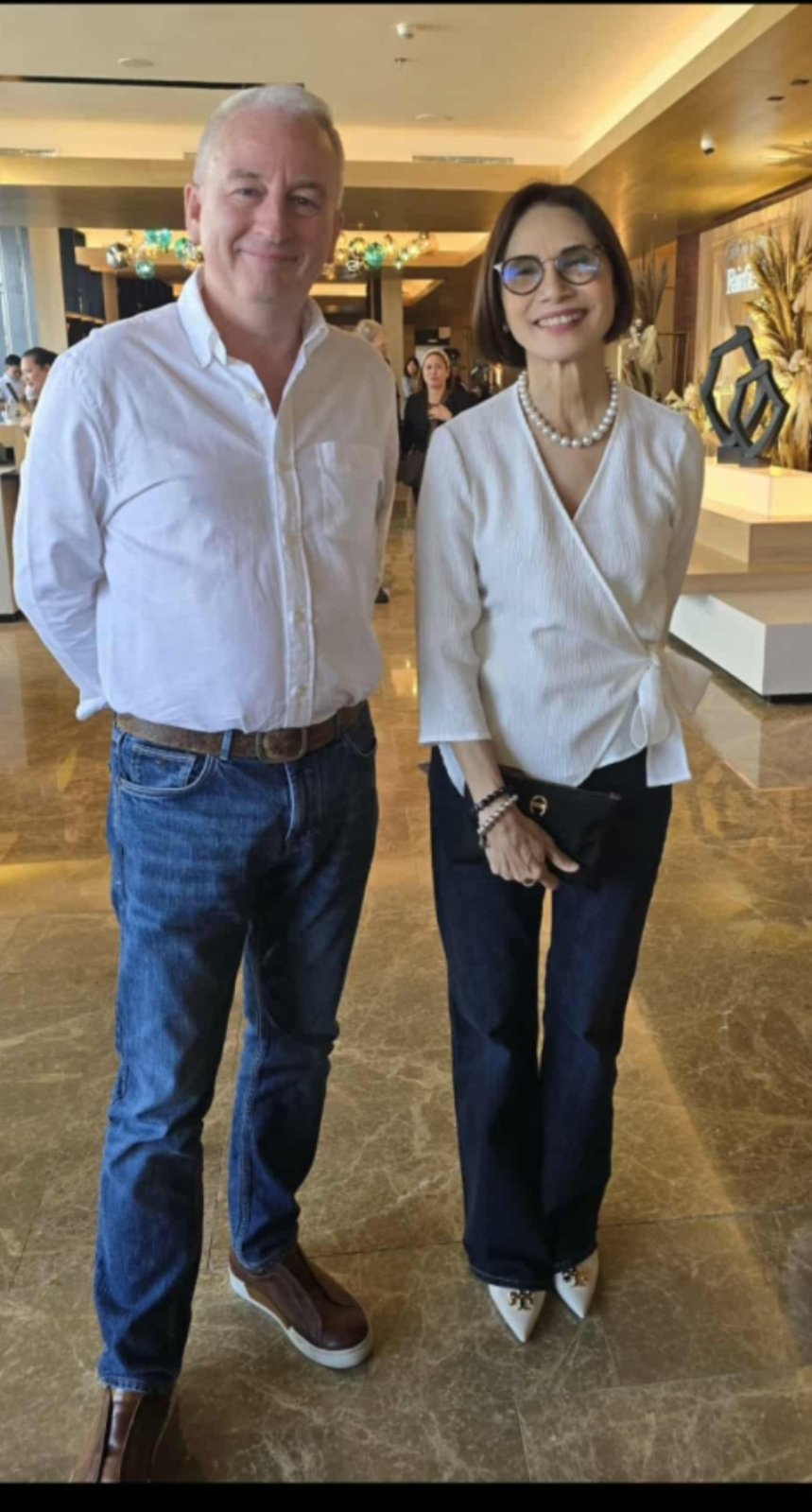 BRUCE Winton, area general manager for the Philippines of Marriott International, with Dottie Wurgler, multi-property manager of Sheraton Cebu Mactan and Fairfield by Marriott Cebu, Mactan.