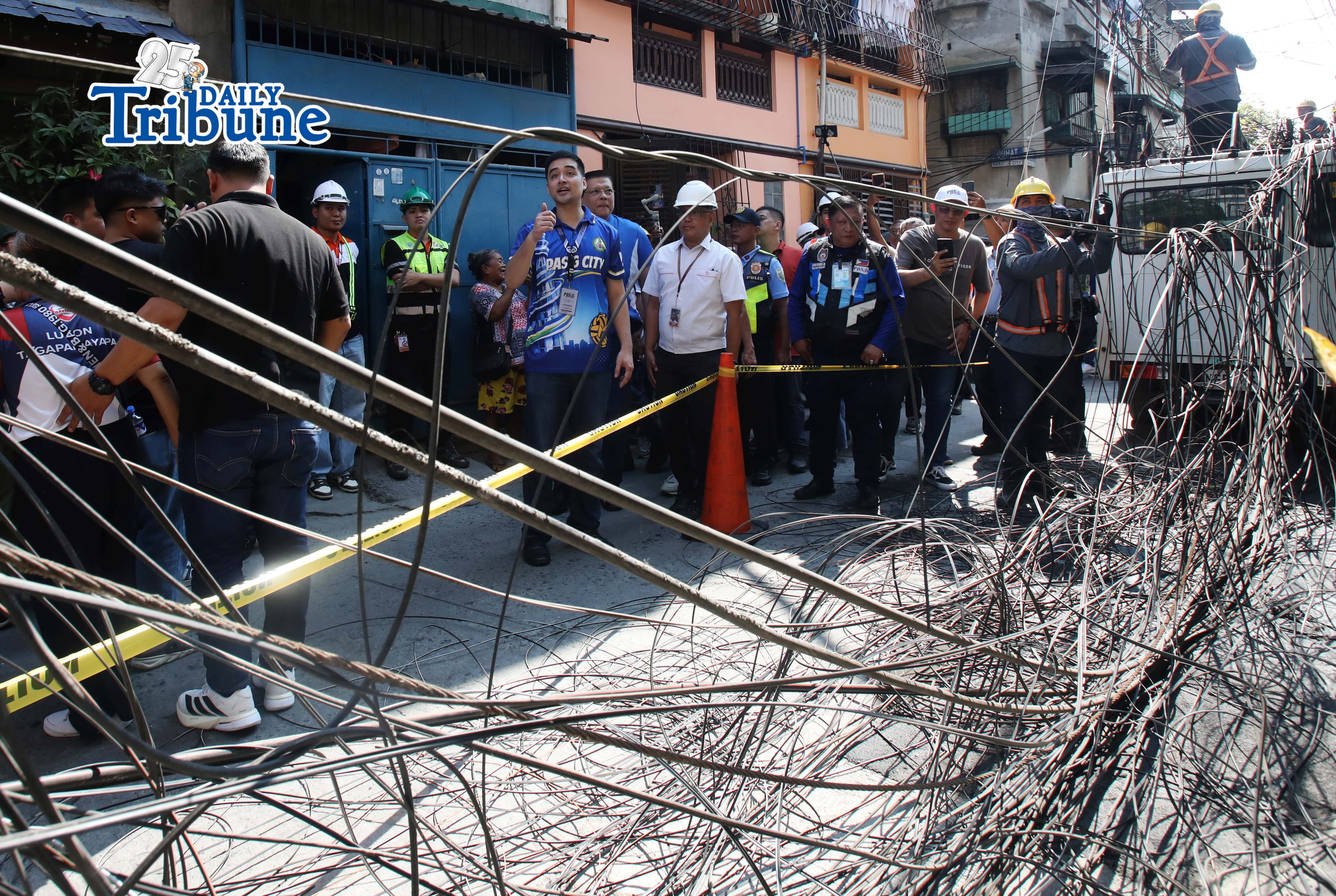 Pasig City, A clear dangerous ‘spaghetti wires’