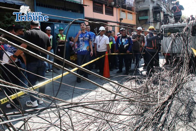 Pasig City, A clear dangerous ‘spaghetti wires’