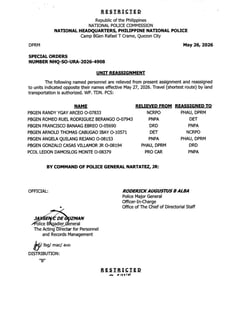 PNP reshuffles 8 senior officials in latest revamp