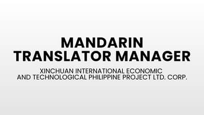 Xinchuan International Economic and Technological: Mandarin Translator Manager
