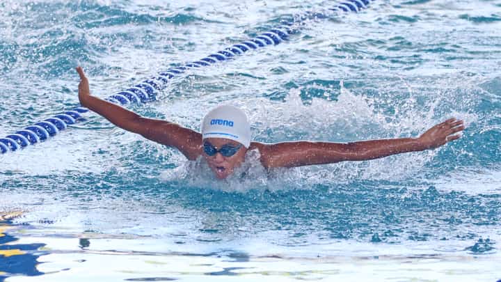 CHARLES Boneo of CALABARZON shows his might en route to posting 27.77 second to complete a record-breaking performance in the elementary boys’ 50m butterfly event of the 2026 Palarong Pambansa swimming competition in Agusan del Sur on Wednesday.