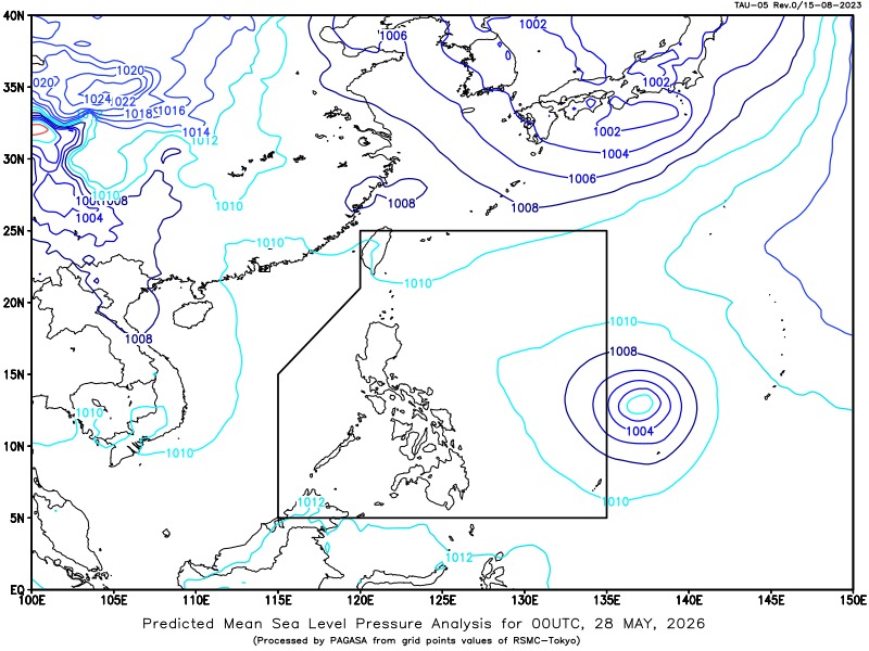 Southwesterly Windflow brings rains over Western Philippines; Jangmi remains outside PAR
