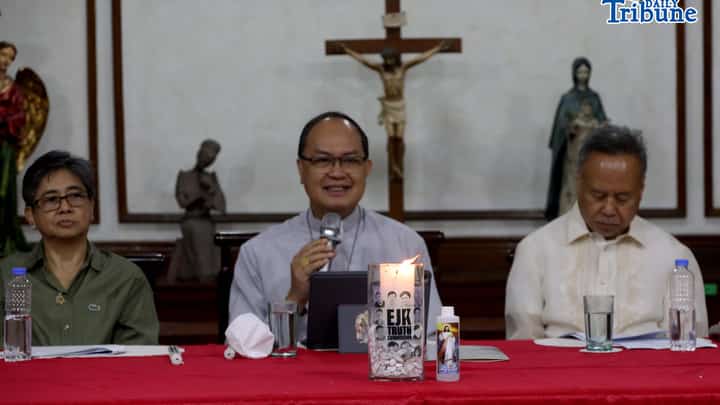 (May 27 2026) Human rights advocates, religious leaders, and members of civil society, led by Carlos Conde, Dr. Al Fuertes, forensics pathologist Dr. Raquel Barros del Rosario-Fortun, Cardinal Pablo "Ambo" David, former ICC Judge Raul Pangalangan, Fr. Daniel Franklin E. Pilario, Fr. Flaviano “Flavie” Villanueva, light the candles, during the launching of the EJK Truth Commission at Villa San Miguel on Wednesday, May 27, 2026. The independent, civilian-led, and truth-seeking body aims to establish a credible public record of extrajudicial killings and related abuses in the Philippines, nearly a decade after drug war-related killings escalated nationwide in 2016. The Commission is guided by Pablo Virgilio David as adviser to help safeguard its integrity, independence, and mission in pursuing truth, justice, and healing. Photo/Analy Labor