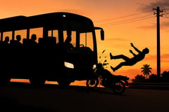 Motorcyclist injured in collision with bus in Pagudpud