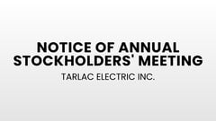 Tarlac Electric Inc. - Notice of Annual Stockholders' Meeting