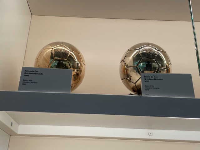 CRISTIANO Ronaldo’s Ballon d’Or trophies.