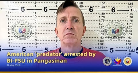 American fugitive wanted for child molestation arrested in Pangasinan