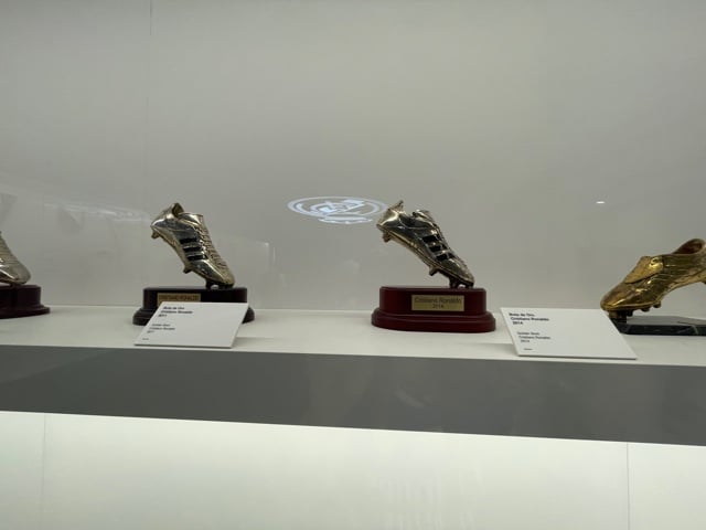 CRISTIANO Ronaldo’s football trophy.