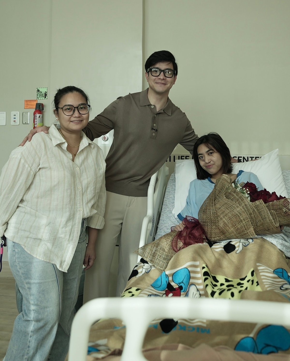 ALDEN Richards (middle) with Kirsten Barin.