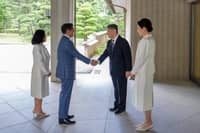President Ferdinand Marcos Jr. and First Lady Liza Araneta Marcos bid farewell to Their Majesties, Japan Emperor Naruhito and Empress Masako, on Friday morning after their 4-day visit to Tokyo.