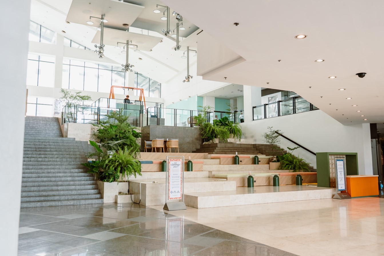 The mall’s shared social space