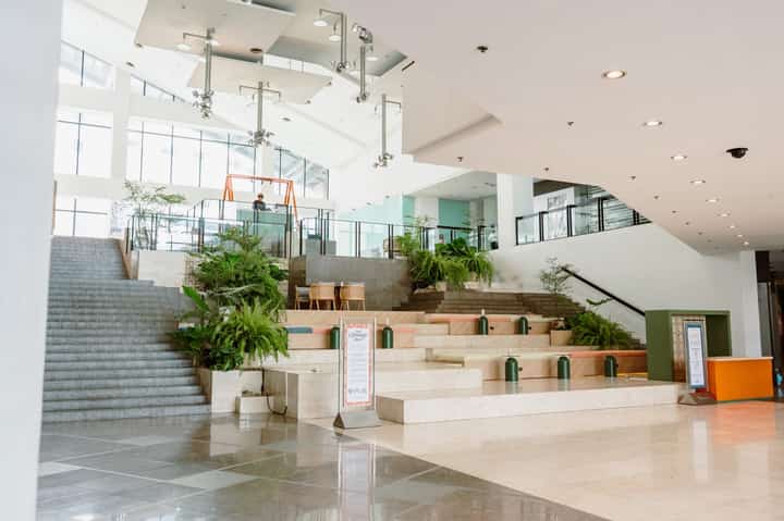 The mall’s shared social space