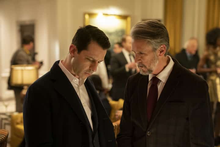 KENDALL (Jeremy Strong) and Connor (Alan Ruck) in ‘Vaulter,’ episode two of ‘Succession’ Season Two.