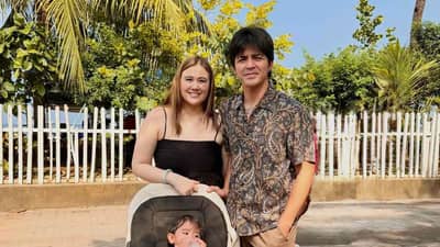 Nicole and Mark with daughter Mija.