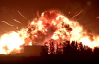 THE uncrewed Blue Origin’s New Glenn rocket turns into a fireball after exploding during a test on a launchpad at Cape Canaveral Space Force Station in Cape Canaveral, Florida, on 28 May 2026.