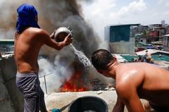 Sunog sa Baseco Compound, itinaas na sa ikatlong alarma