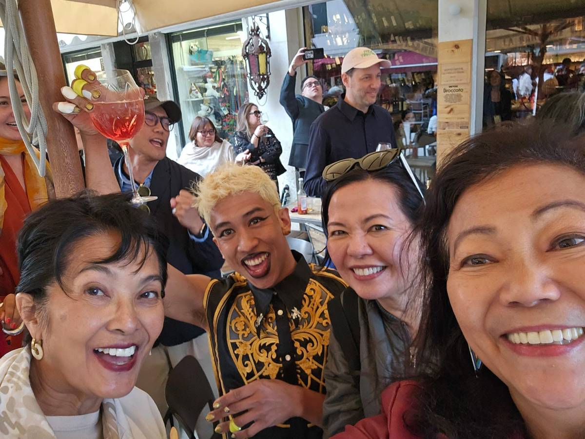 GI F. Sicat, Davide Bugarin (artist collective of Bugarin + Castle representing the Scottish Pavilion), Rita Ataviado and Gina Villanueva Weinzierl.