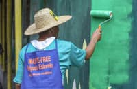 Pinyahan Fire Victims along with Ecowaste Coalition team up for the goal of a waste-free and lead-safe “Brigada Eskwela” at Pinyahan Elementary School in Quezon City on Sunday, 31 May, 2026.