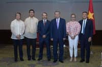 TOP Aboitiz Group officials met with Vietnamese President To Lam (fourth from left) on the first day of his state visit to the Philippines. With the Vietnamese leader are (from left) AboitizPower chief corporate services officer Carlos Aboitiz, AboitizPower chief financial officer Sandro Aboitiz, Aboitiz Foods president and CEO Tristan Aboitiz, Aboitiz InfraCapital president and CEO Cosette Canilao, and Aboitiz Equity Ventures chief corporate external affairs officer DJ Sta. Ana.