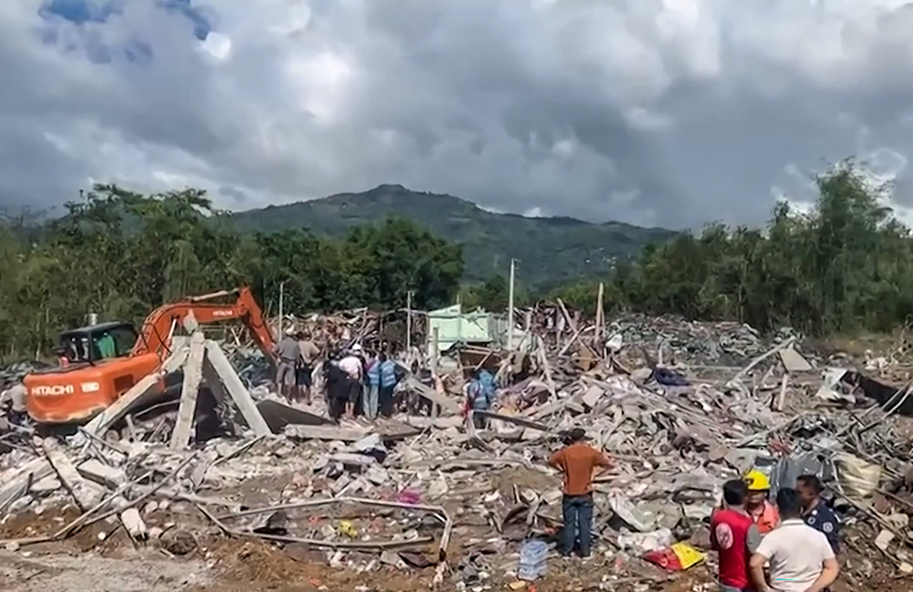 Blast in rebel-held Myanmar kills dozens: rescuers