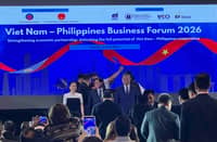(From left) Trade Secretary Cristina Roque, President Ferdinand Marcos and Vietnamese President To Lam graced the Vietnam-Philippines Business Forum at the Diamond Hotel Manila on Monday.