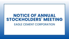 Eagle Cement Corporation: Notice of Annual Stockholders' Meeting