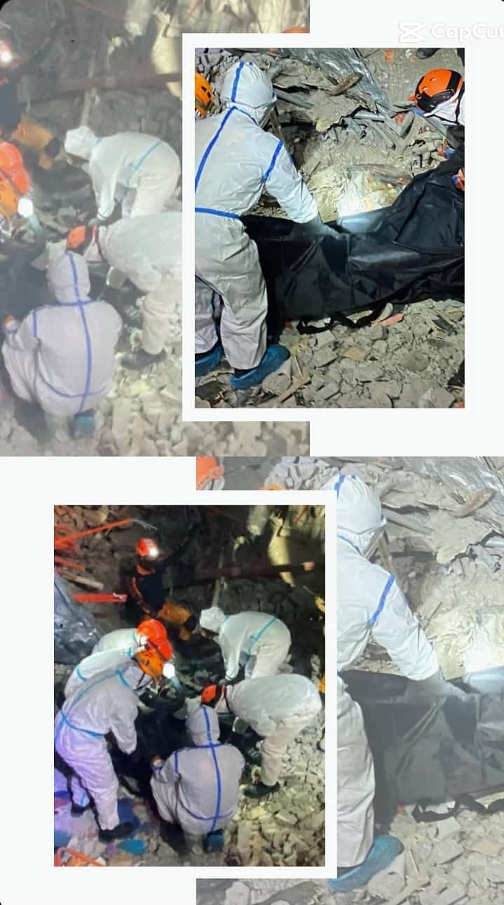 Responders recover the 17th victim from collapsed structure in Angeles City on June 2.