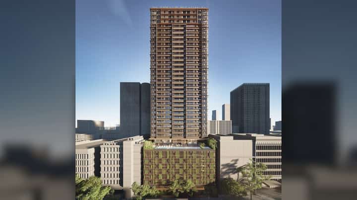 THE facade of Sondris — ARTHALAND’s newest residential development rising in Makati.
