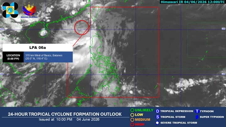 Tropical Depression may form within 24 hours, PAGASA says