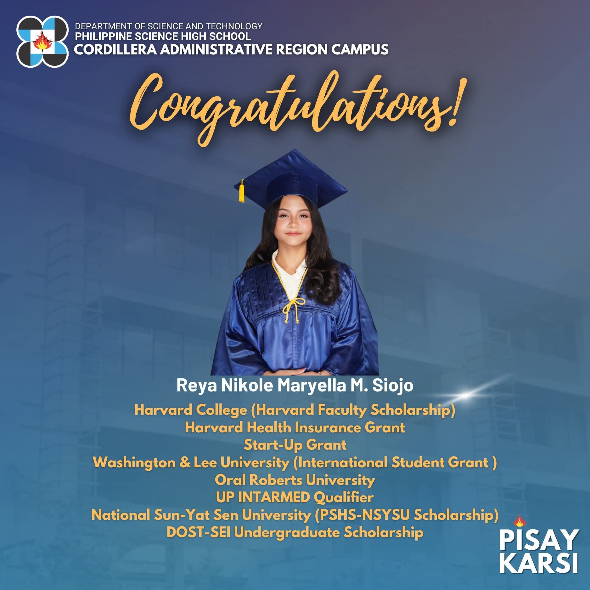 PhilSci Cordillera valedictorian earns full Harvard scholarship