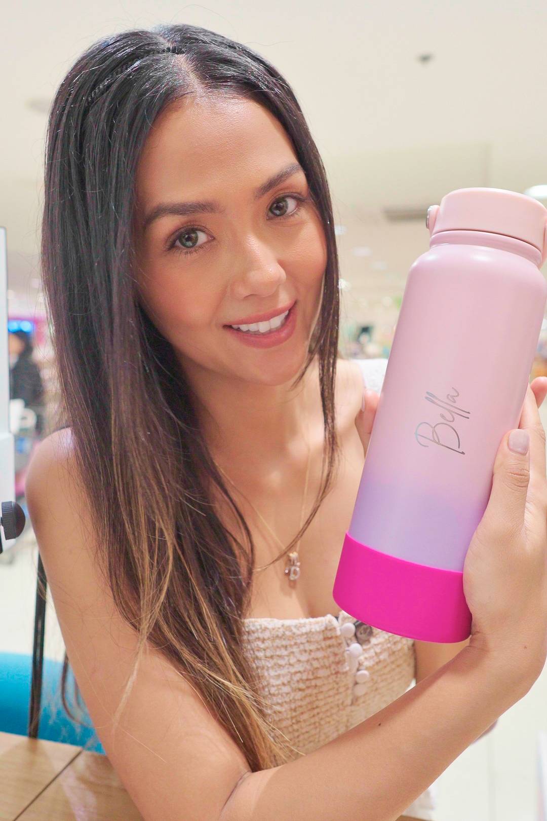 VANESSA Matsunaga had the Atlantic Vacuum Flask Bottles personalized at SM Store’s Custom Lab, engraving each bottle with her childrens’ names.