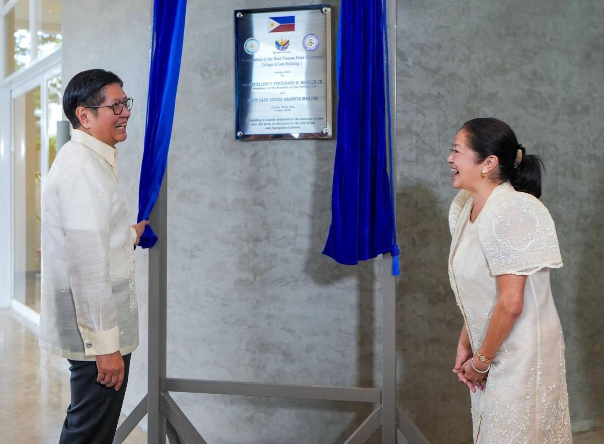 THE next great lawyer of Western Visayas should not be limited by distance, opportunity, or the cost of education, a principle that inspired the inauguration of the new Western Visayas State University College of Law Building. This was the message conveyed by President Ferdinand Marcos Jr. (inset, left), who addressed the institution’s students. First Lady Liza Araneta-Marcos (inset, right) is a member of the school’s faculty.
