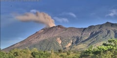 Kanlaon spews ashes, Mayon lava flow on