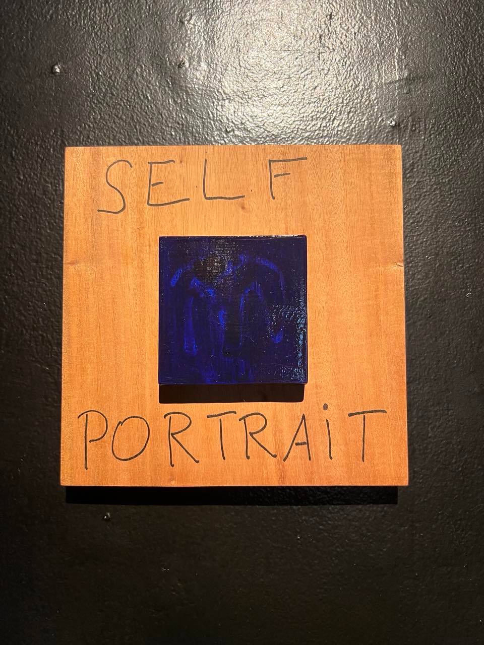 ‘SELF Portrait,’ 15 May 2026, acrylic on canvas mounted on wood, 10 cm by 10 cm.
