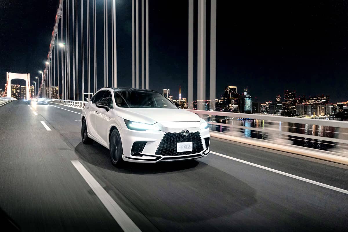 WHITE and bright: The Lexus 500h F Sport is perfect in white.