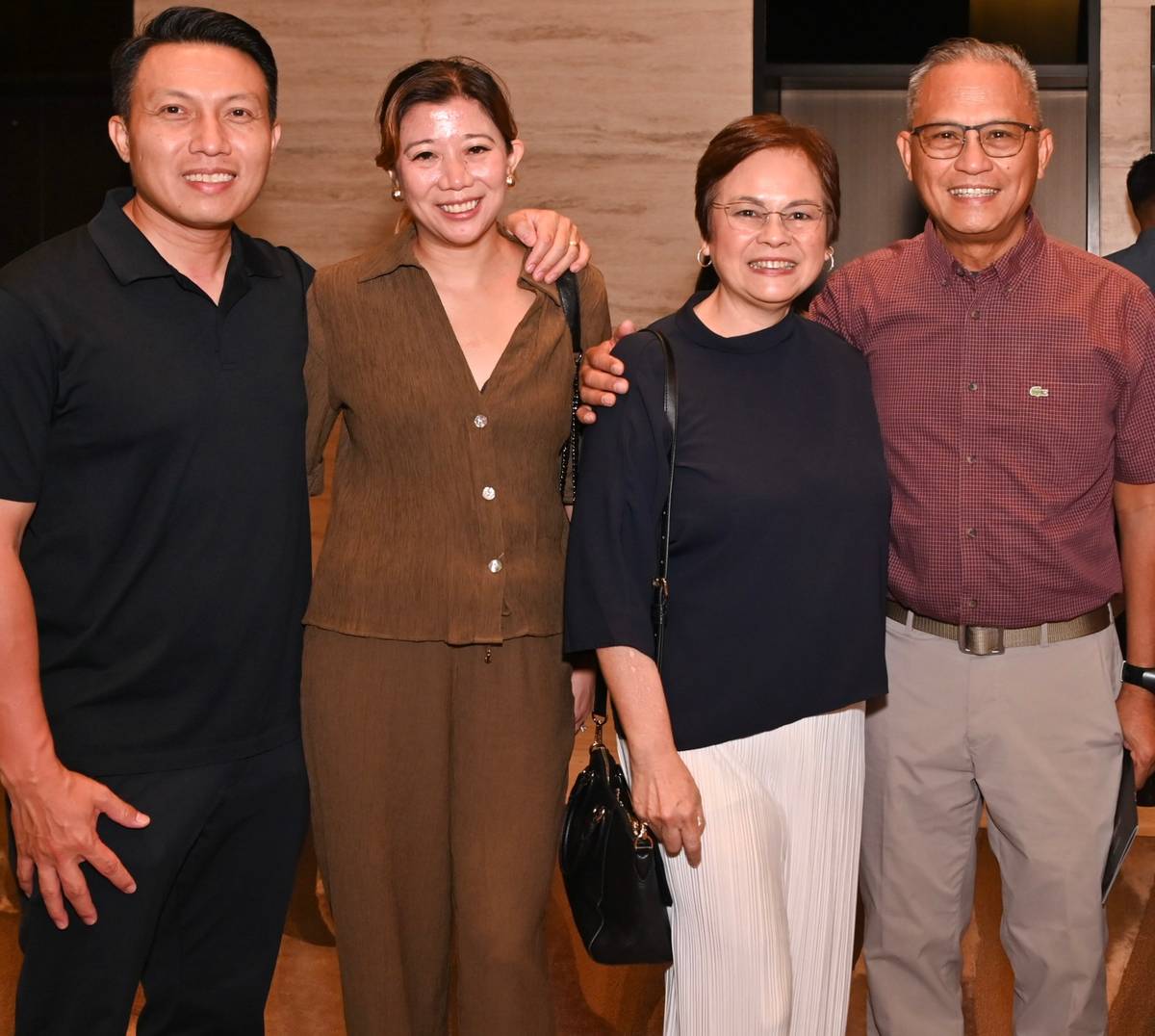 RAFFY and Nerissa Banaag with Abba’s Orchard’s founders Ann and Chris Barrameda.