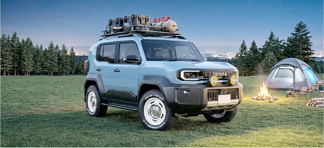 ADVENTURE-ready FJ shows its outdoor side with camping gear and accessory options.