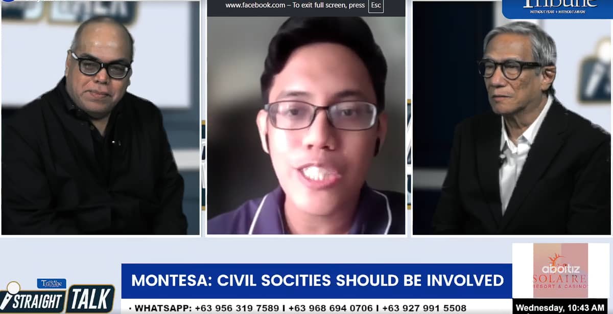 SMARTER flood spending The rain-drenched country needs flood-control projects, but the government must change how funds for them are spent, Philippine Budget Coalition co-convenor AJ Montesa (middle) explained to Straight Talk hosts Chito Lozada (left) and Teddy Montelibano.
