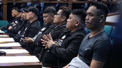 EIGHTEEN former Marines, alleged former employees of Zaldy Co, gather as witnesses in the alleged maleta cash-for-favors scheme, where bags of money were purportedly distributed to politicians as bribes.