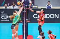 ALYSSA Solomon penetrates the defense of two Australian blockers during their AVC Women’s Volleyball Cup game on Sunday. The Filipinas lost, 22-25, 25-23, 25-18, 15-25, 11-15.