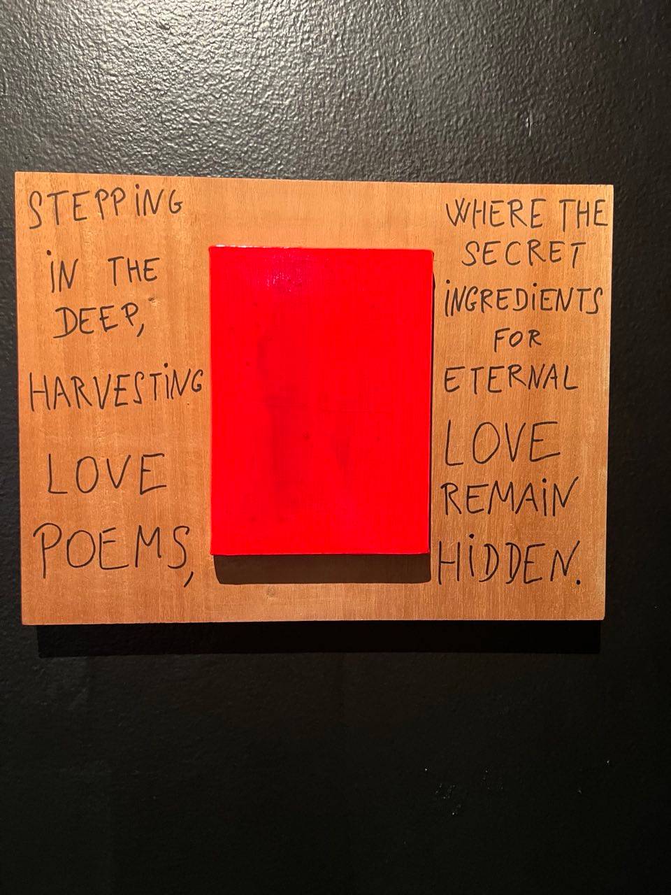 ‘IN The Deep,’ 14 May 2026, acrylic on canvas mounted on wood, 18 cm by 
13 cm.